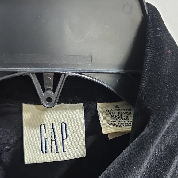 GAP Black Velvet Dress Woman's Size 4 - Picture 2 of 11